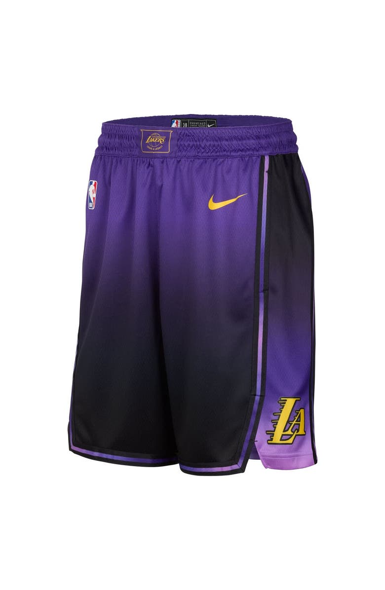 Nike Men's Nike Purple Los Angeles Lakers 2024/25 City Edition Swingman Shorts, Alternate, color, 