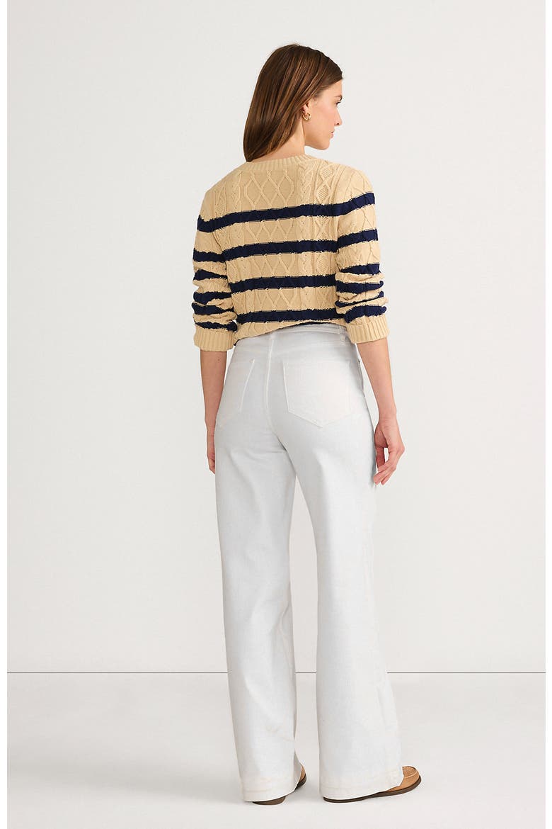 High Rise Wide Leg Denim Jeans, Alternate, color, White