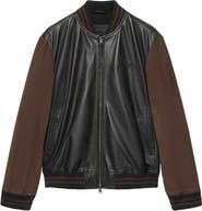 AllSaints Blanco Leather Bomber Jacket