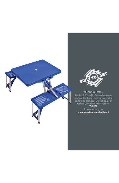 Picnic Time Portable Folding Picnic Table In Blue