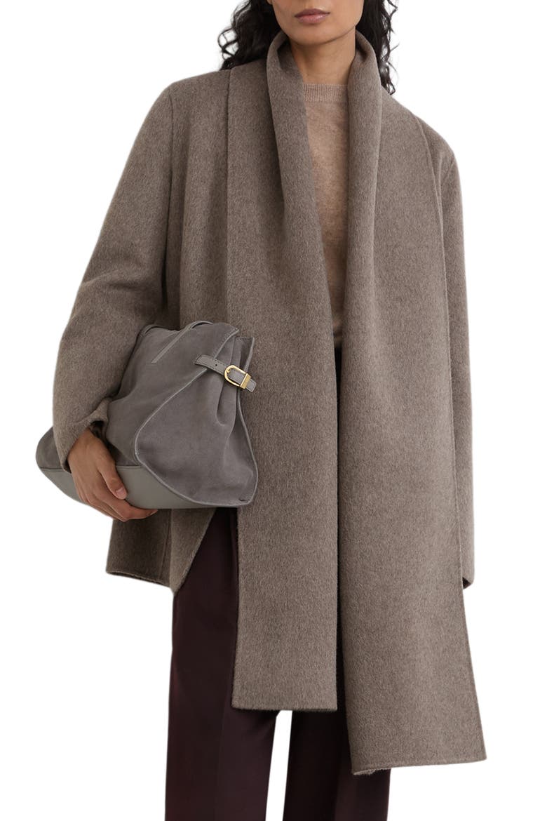 Lori Scarf Wool Blend Coat, Main, color, TAUPE NEUTRAL