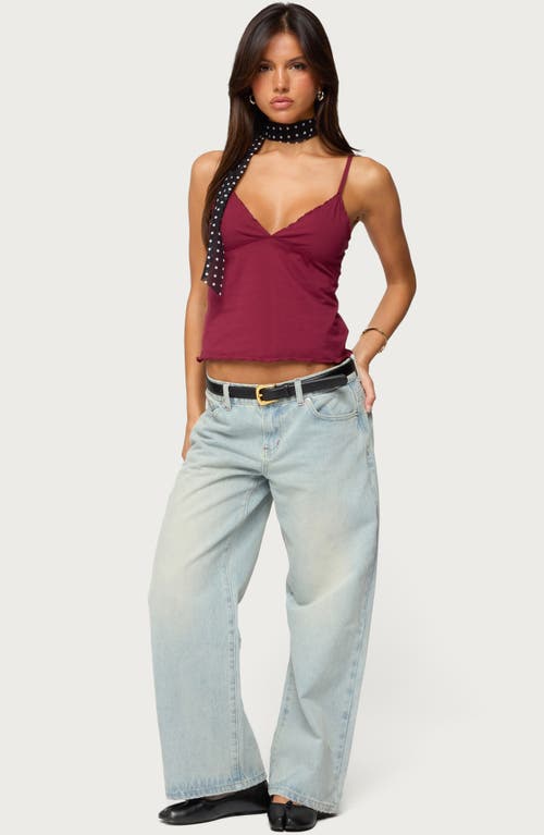 Edikted Ace Relaxed Low Rise Straight Leg Jeans In Blue