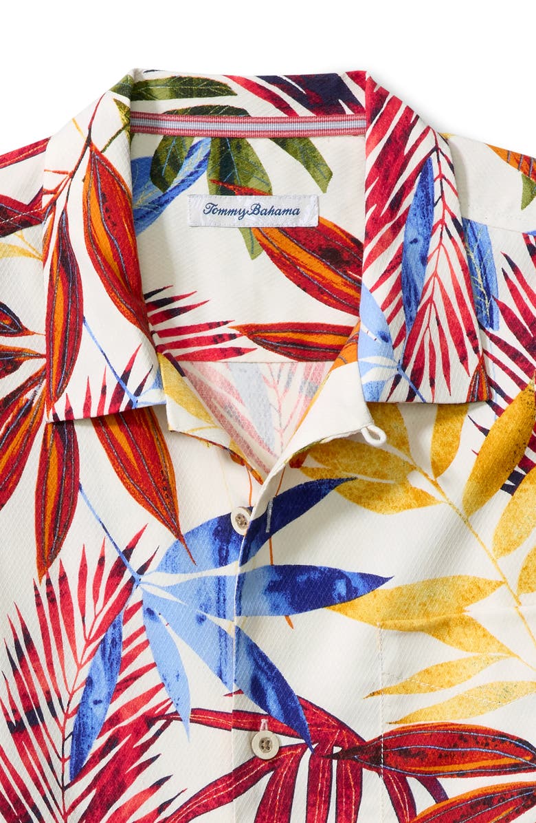 Tommy Bahama Soriano Fronds Silk Blend Camp Shirt, Alternate, color, Continental