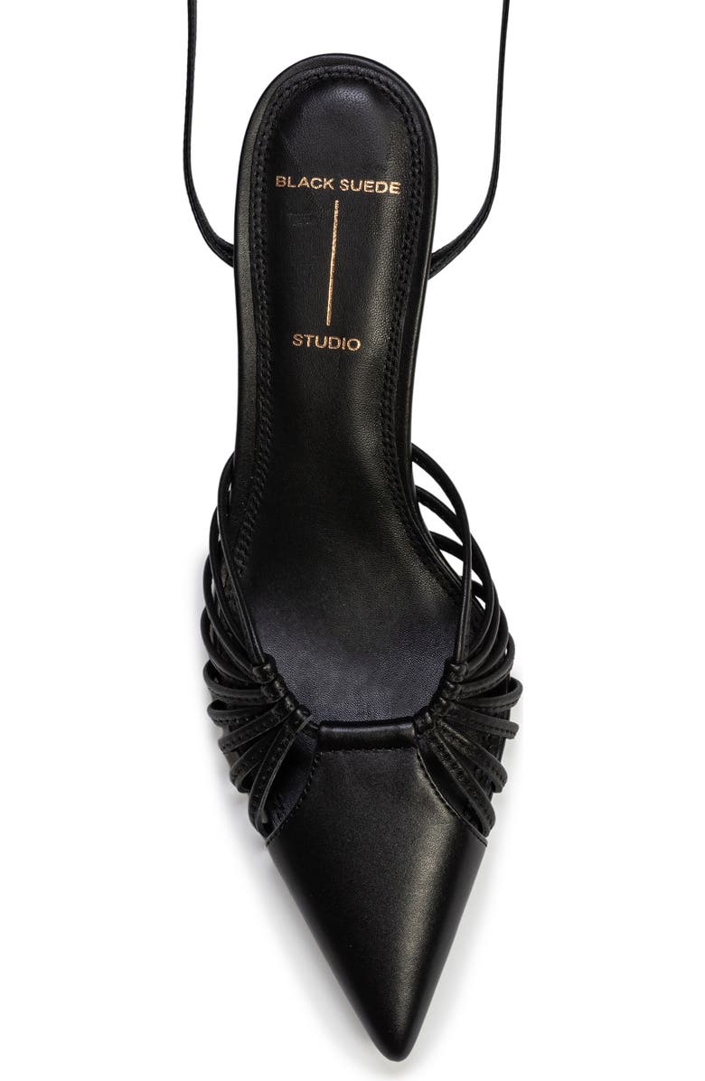 BLACK SUEDE STUDIO Grazia 50 Ankle Strap Pointed Toe Kitten Heel Pump, Alternate, color,