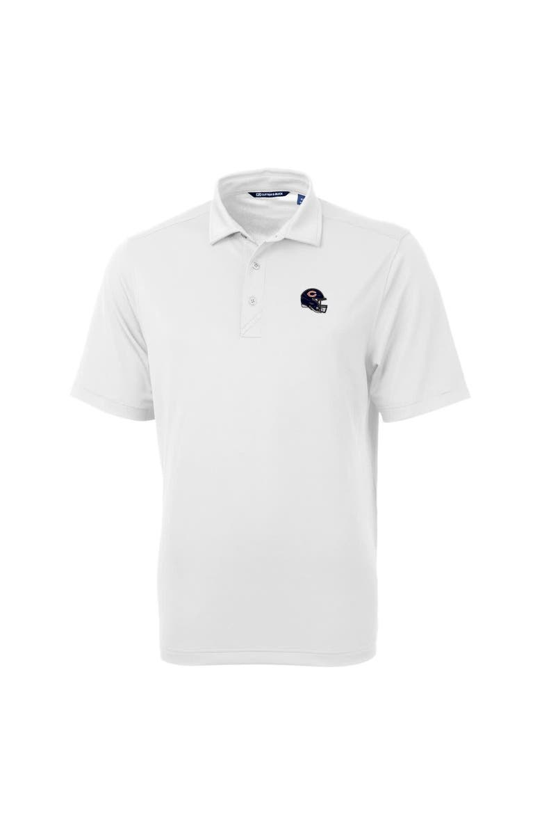 Cutter & Buck Men's Cutter & Buck  White Chicago Bears Helmet Virtue Eco Pique Recycled Polo, Alternate, color, 