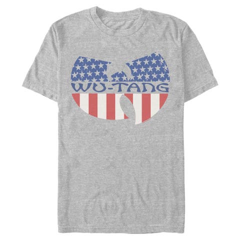 Men's Wu-Tang Clan American Flag Group Logo  Graphic T-Shirt