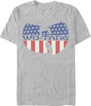 Wu-Tang Clan Men's Wu-Tang Clan American Flag Group Logo Graphic T-Shirt