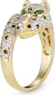 FZN Pavé Cubic Zirconia Panther Bypass Ring