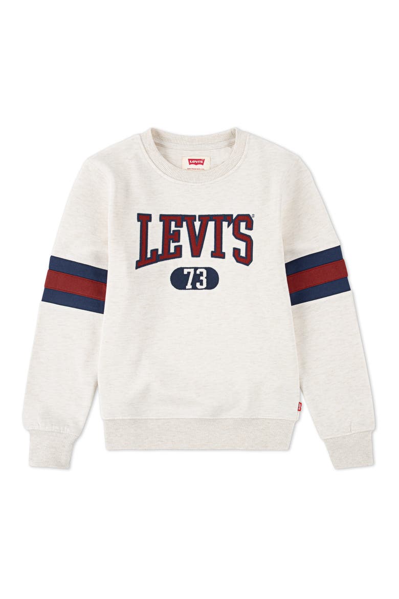 Kids' Varsity Logo Graphic Sweatshirt, Main, color, OATMEAL HEATHER