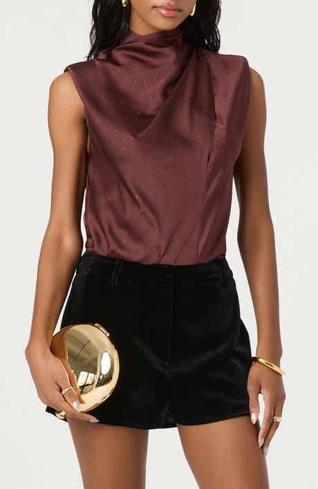 ASTR the Label Inaya Crystal Studded Sleeveless Top