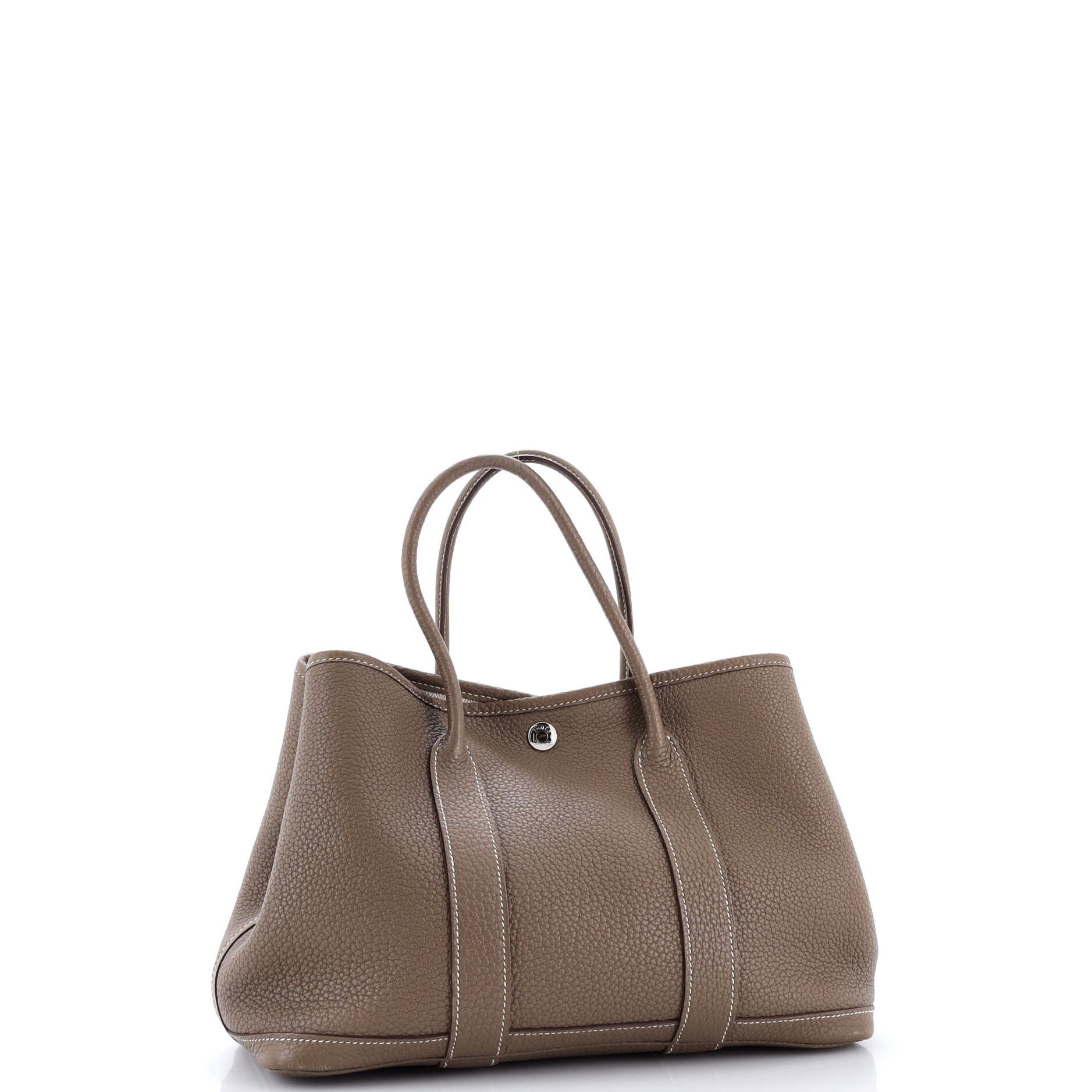 Pre-Owned Hermes Garden Party Tote Leather 30, Alternate, color, Etoupe