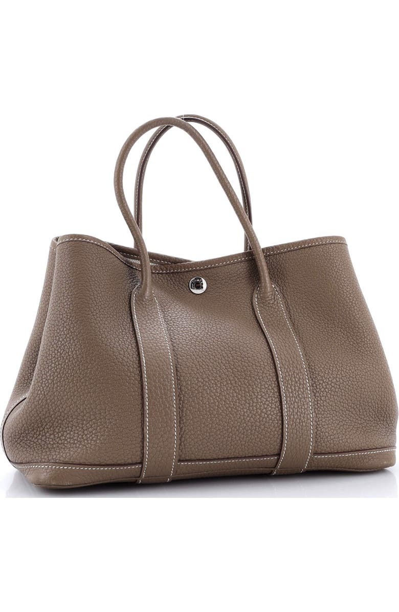 Pre-Owned Hermes Garden Party Tote Leather 30, Alternate, color, Etoupe