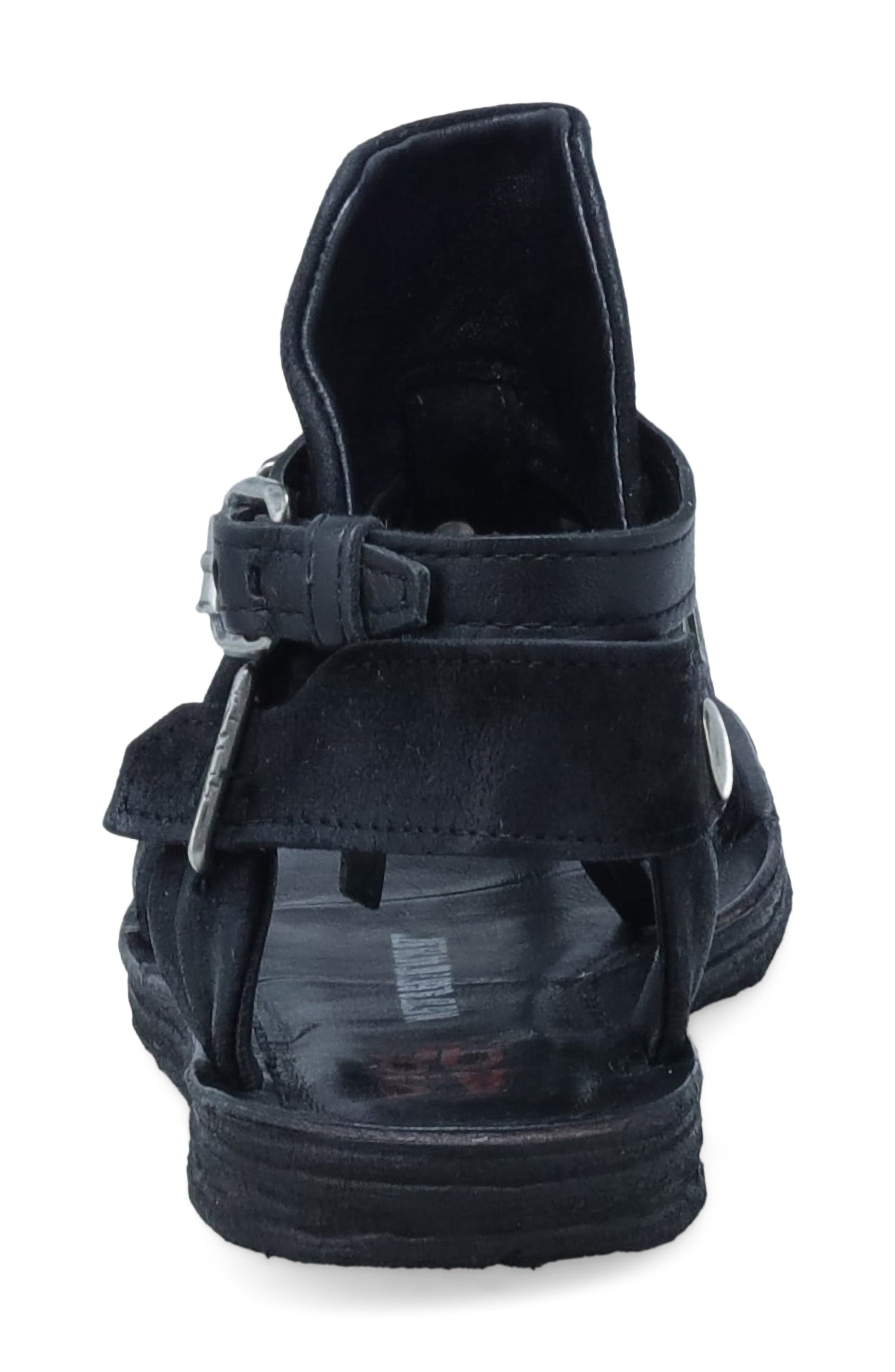 A.S.98 Raleigh Ankle Strap Sandal, Alternate, color, Black