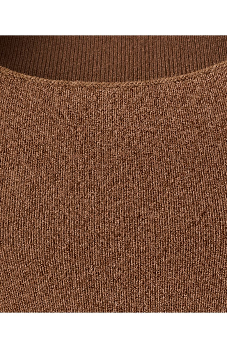 MANGO Funnel Neck Sweater, Alternate, color, Caramel