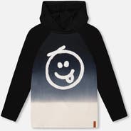 Deux par Deux Organic Cotton Jersey Hooded Raglan Sleeve Tee