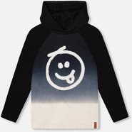 Deux par Deux Organic Cotton Jersey Hooded Raglan Sleeve Tee