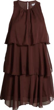 MANGO Cake Ruffle Minidress