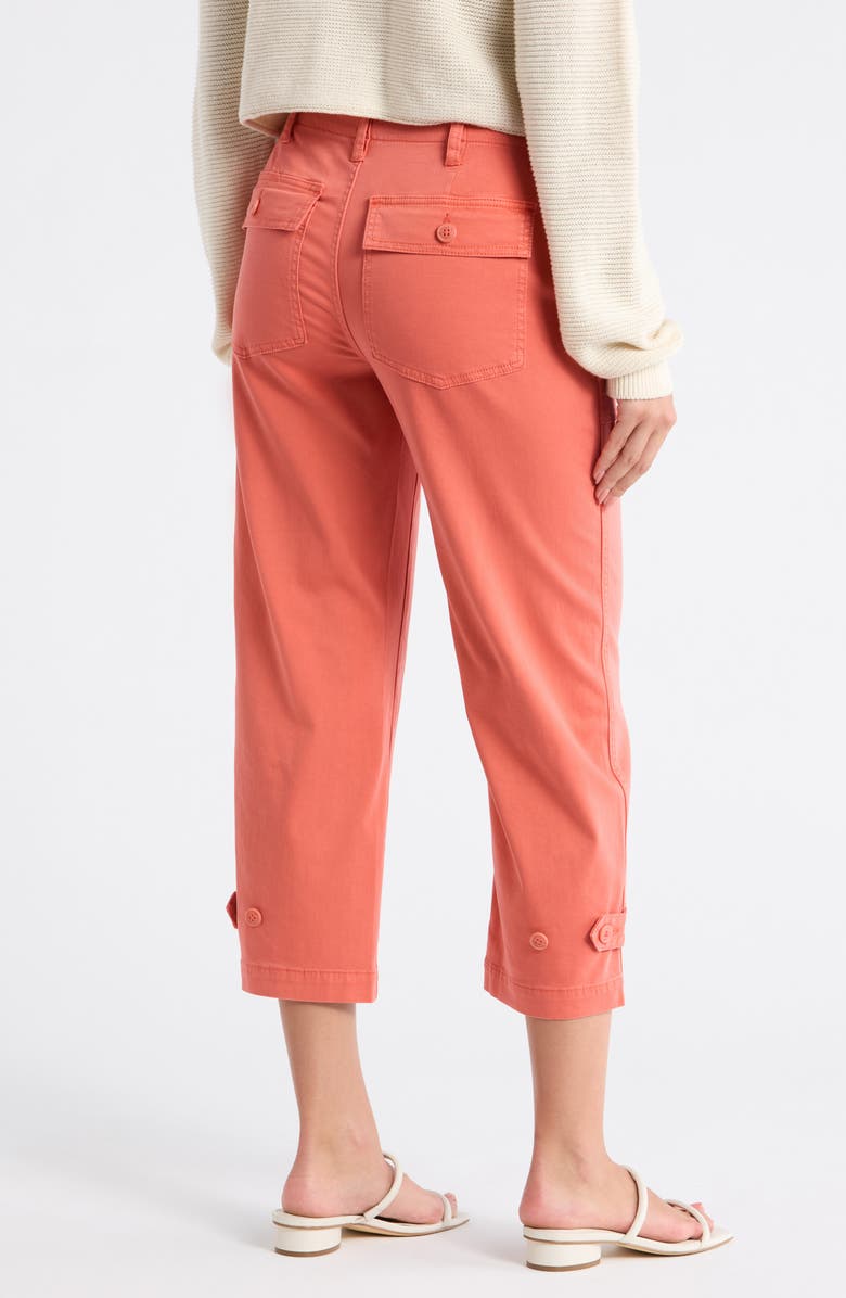 Liverpool Los Angeles Crop Cargo Pants, Alternate, color, Papaya