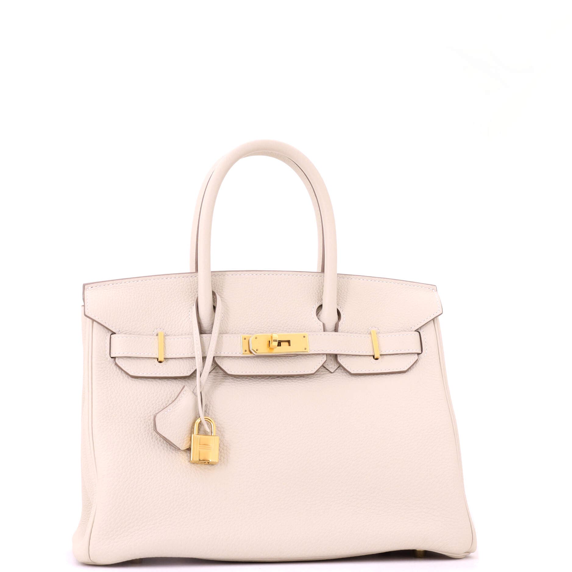 Pre-Owned Hermes Birkin Handbag Light Togo with Gold Hardware 30, Alternate, color, Craie