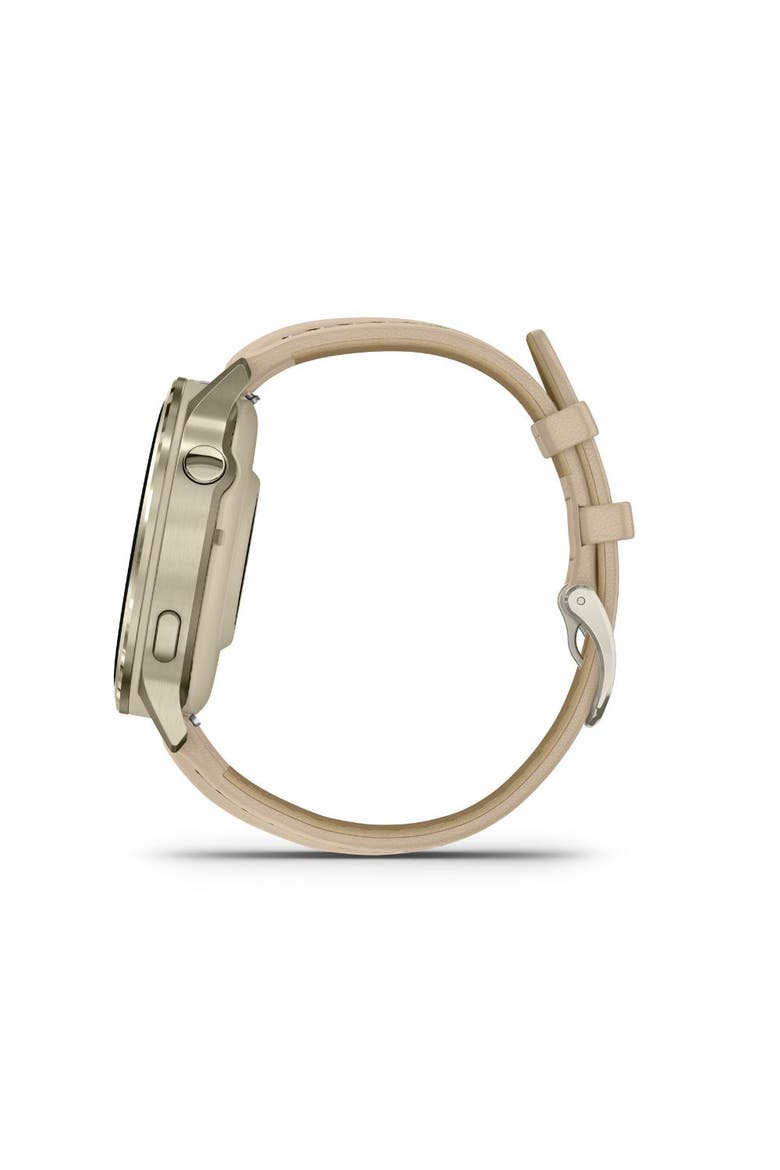 Venu 4 Smartwatch 41mm, Alternate, color, Light sand leather band