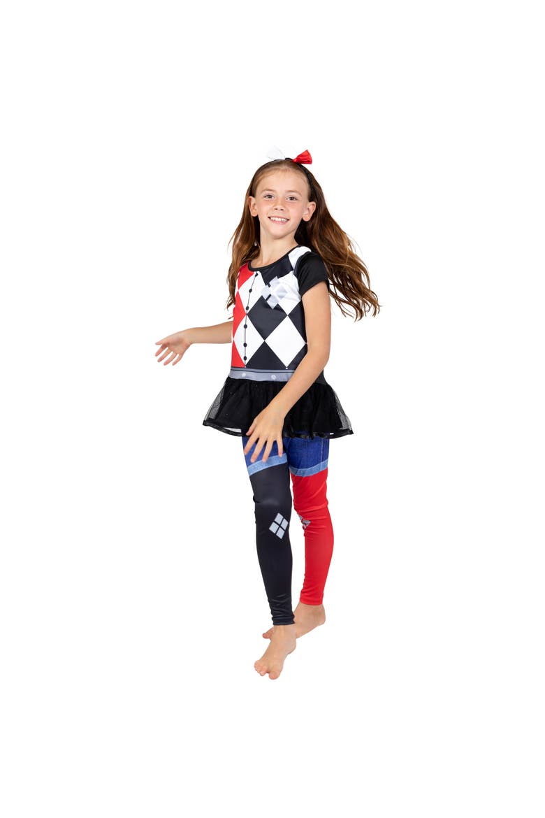 Justice League Harley Quinn Tutu T-Shirt and Leggings Set, Alternate, color, Harley Quinn Red