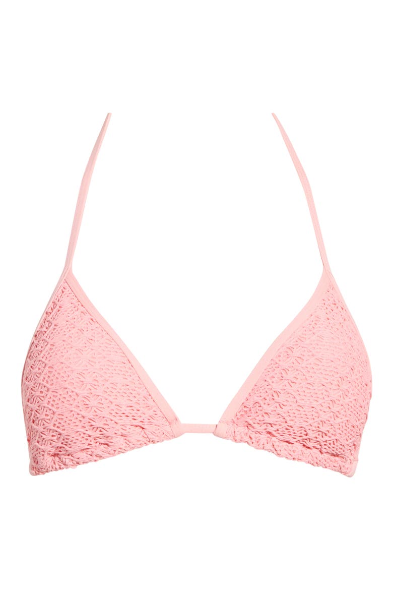 Mini Tiki Triangle Bikini Top, Main, color, PETAL PINK