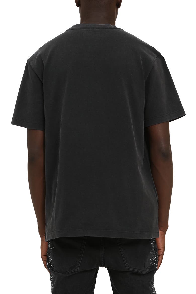 Studded Heavyweight Jersey Cotton Graphic T-Shirt, Alternate, color, BLACK
