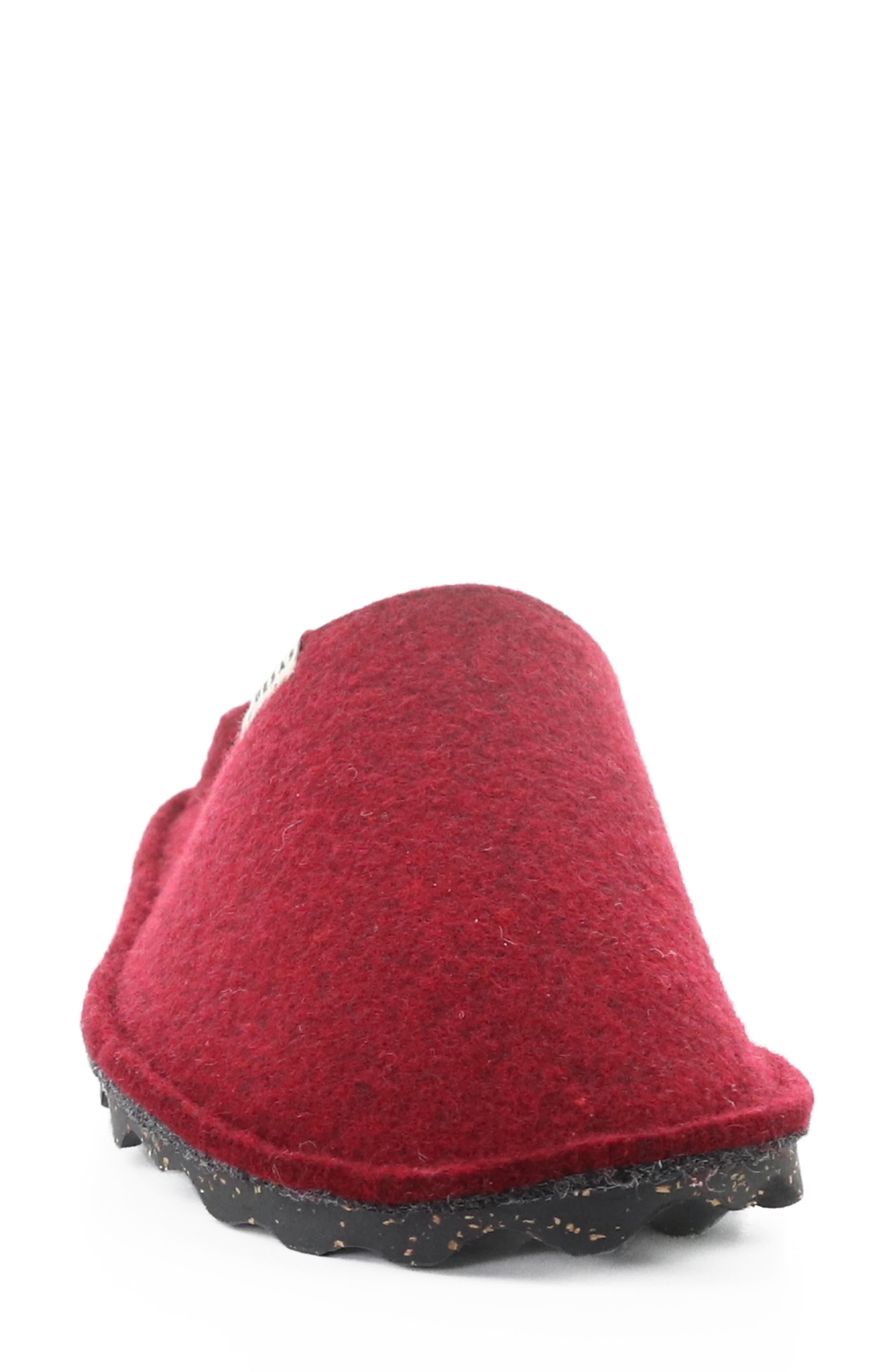 Natura Wool Felt Mule, Alternate, color, MERLOT