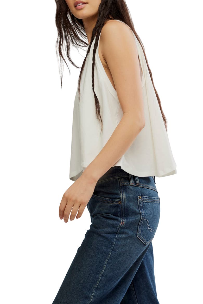 Hialeah Cotton Trapeze T-Shirt, Alternate, color, CLEAN IVORY