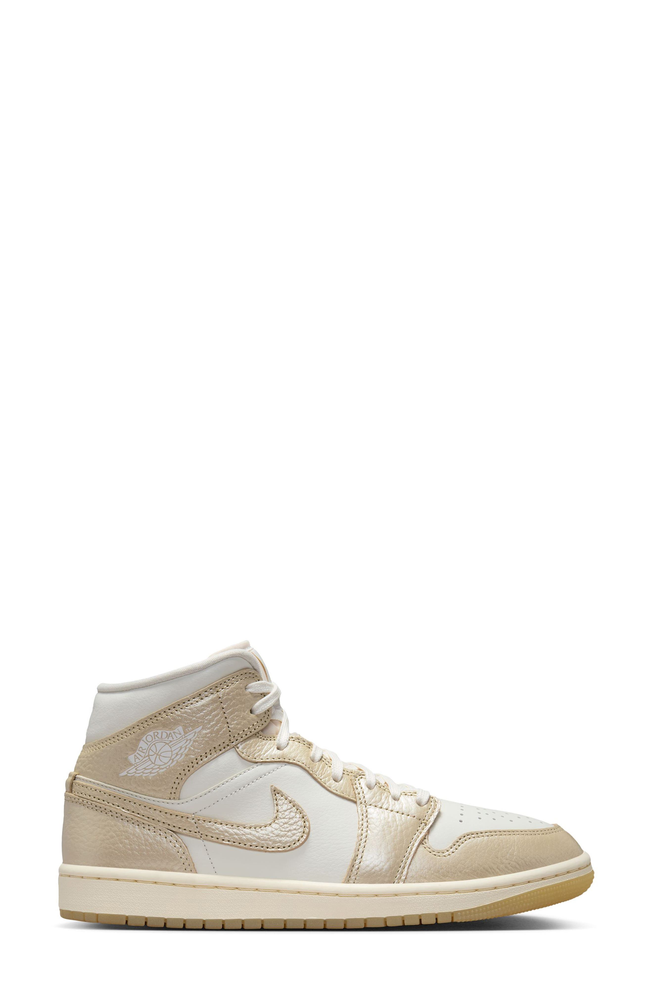 Jordan Air Jordan 1 Mid SE Basketball Sneaker, Alternate, color, Sail/ Team Gold/ Pale Ivory