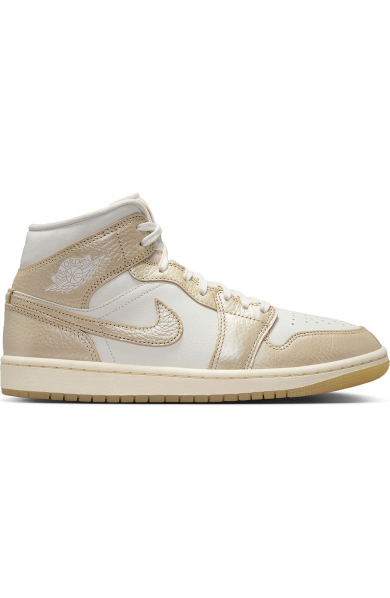 Jordan Air Jordan 1 Mid SE Basketball Sneaker, Alternate, color, Sail/ Team Gold/ Pale Ivory