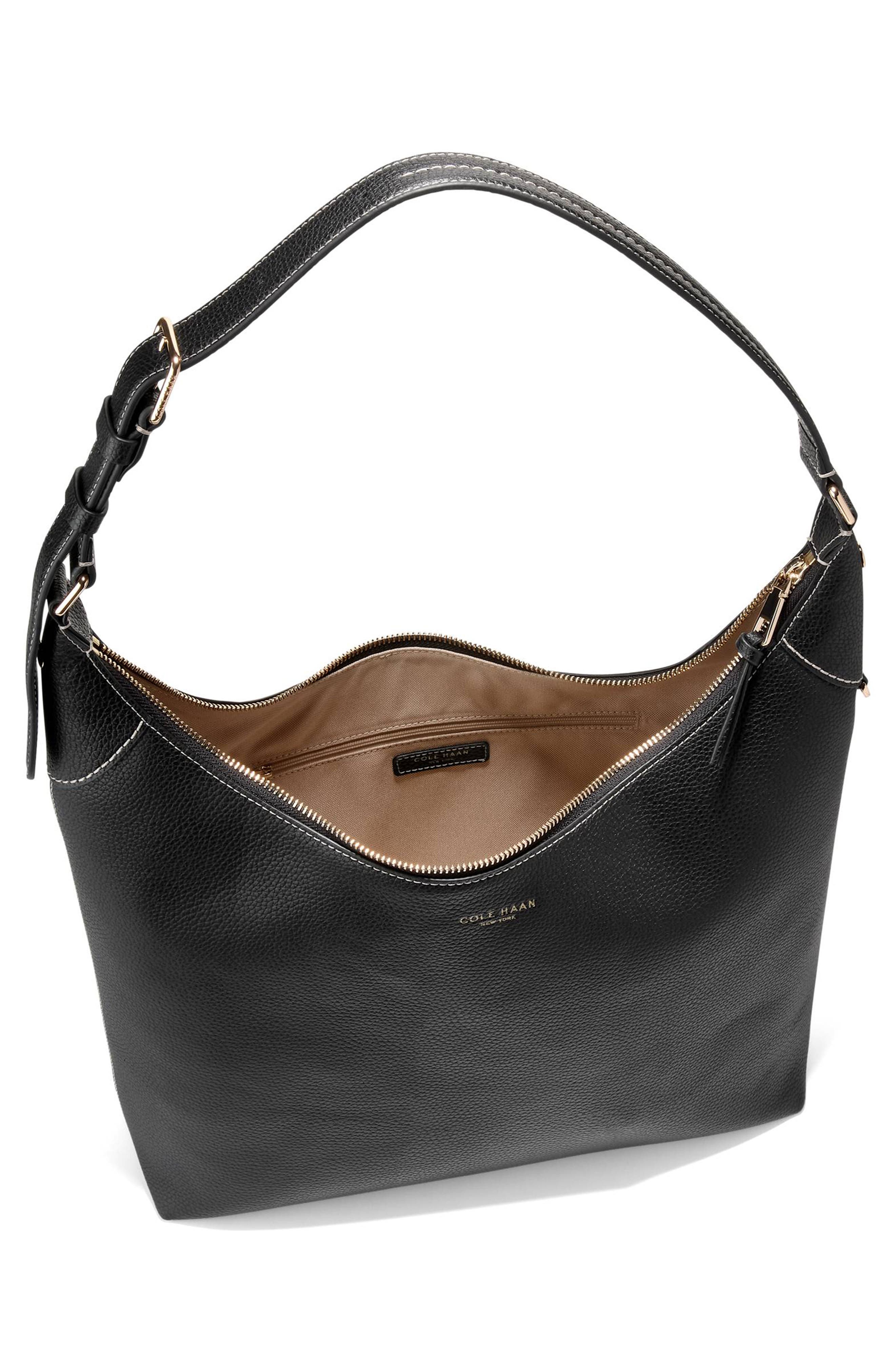 Cole Haan Florence Hobo Shoulder Bag, Alternate, color, Black