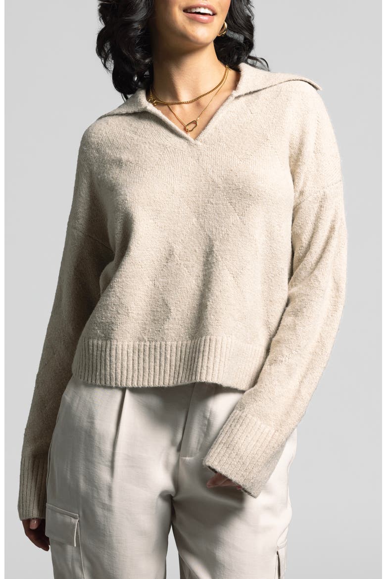 Prudence Johnny Collar Sweater, Main, color, MOONSTRUCK