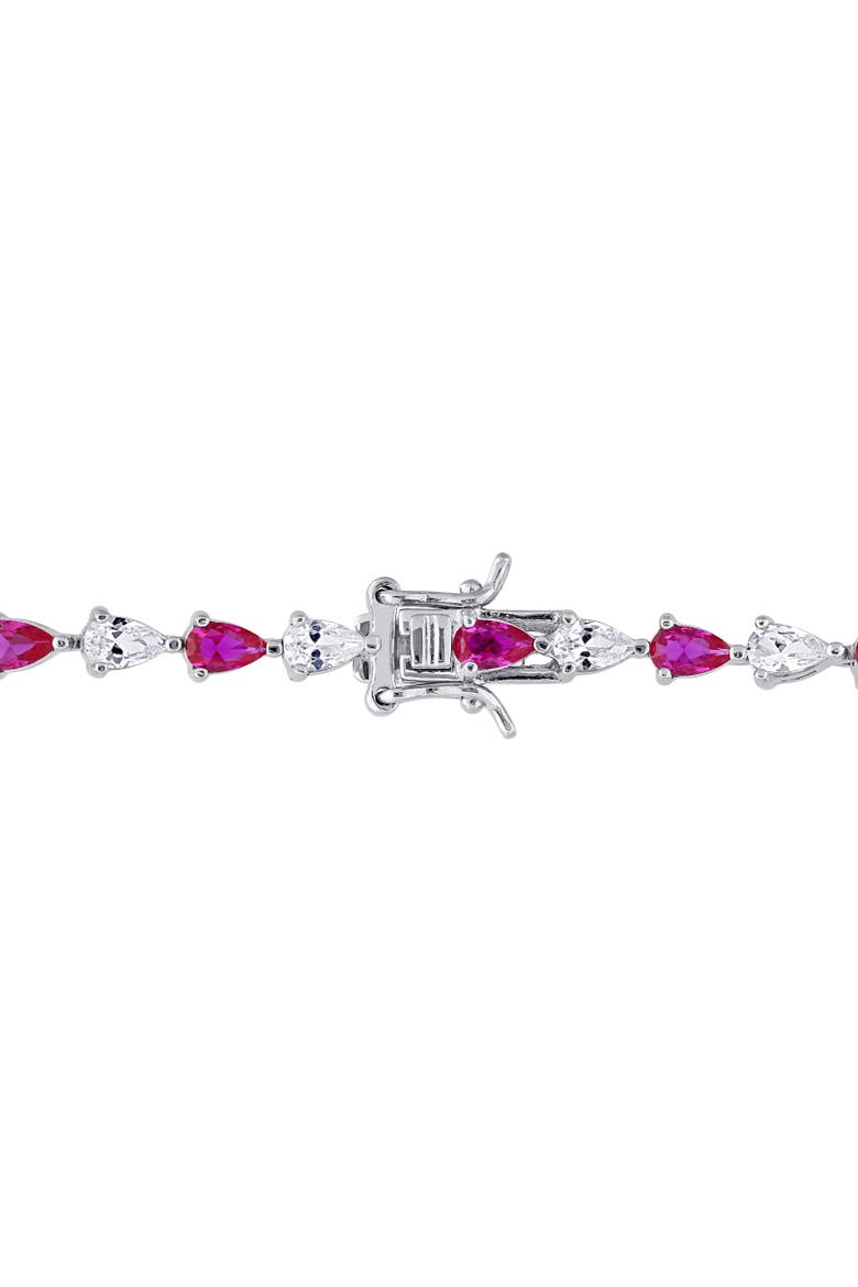Red Cubic Zirconia & Created Sapphire Bracelet, Alternate, color, Cubic Zirconia