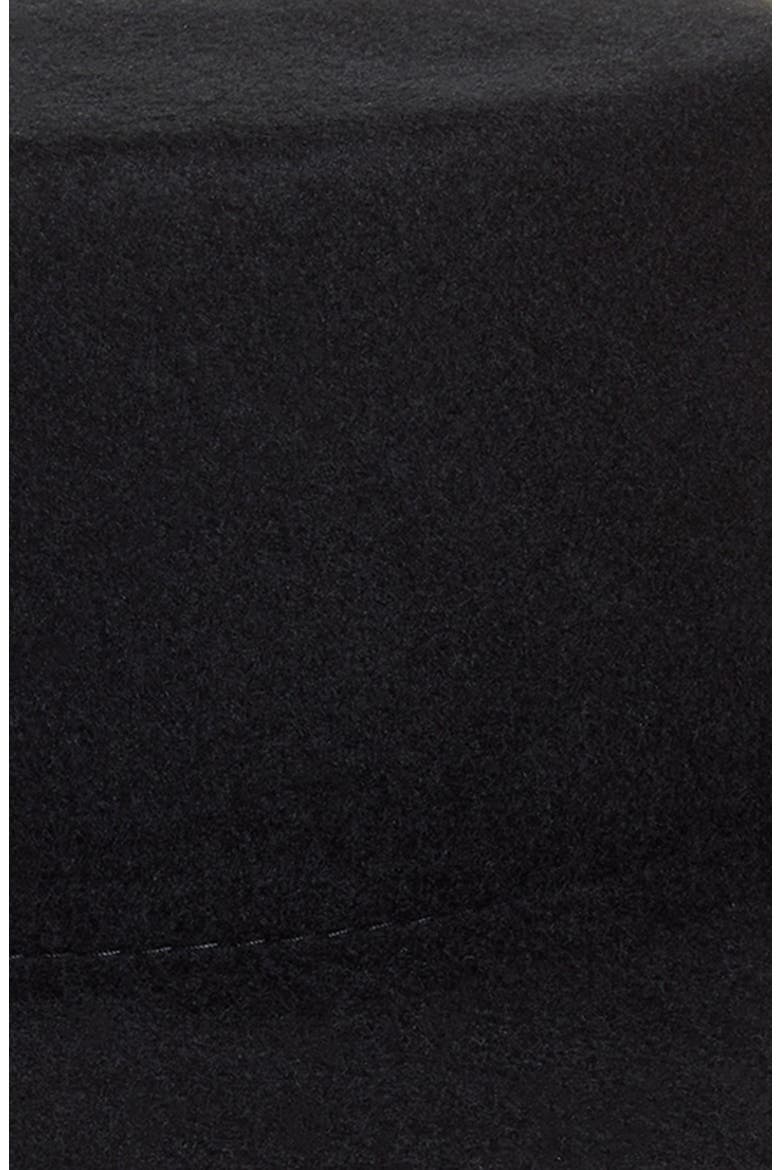 Chain Strap Wool Blend Canotier Hat, Alternate, color, BLACK