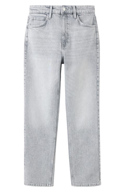High Waist Ankle Mom Jeans