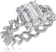 Mindi Mond Clarity Cube Diamond Link Ring