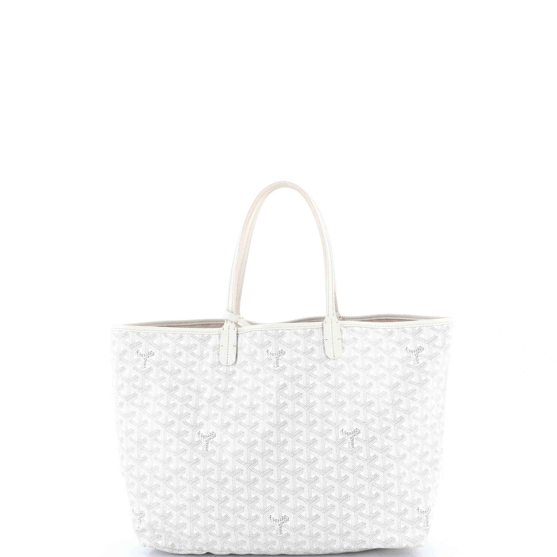 Pre-Owned Goyard Saint Louis Tote Coated Canvas PM, Main, color, White