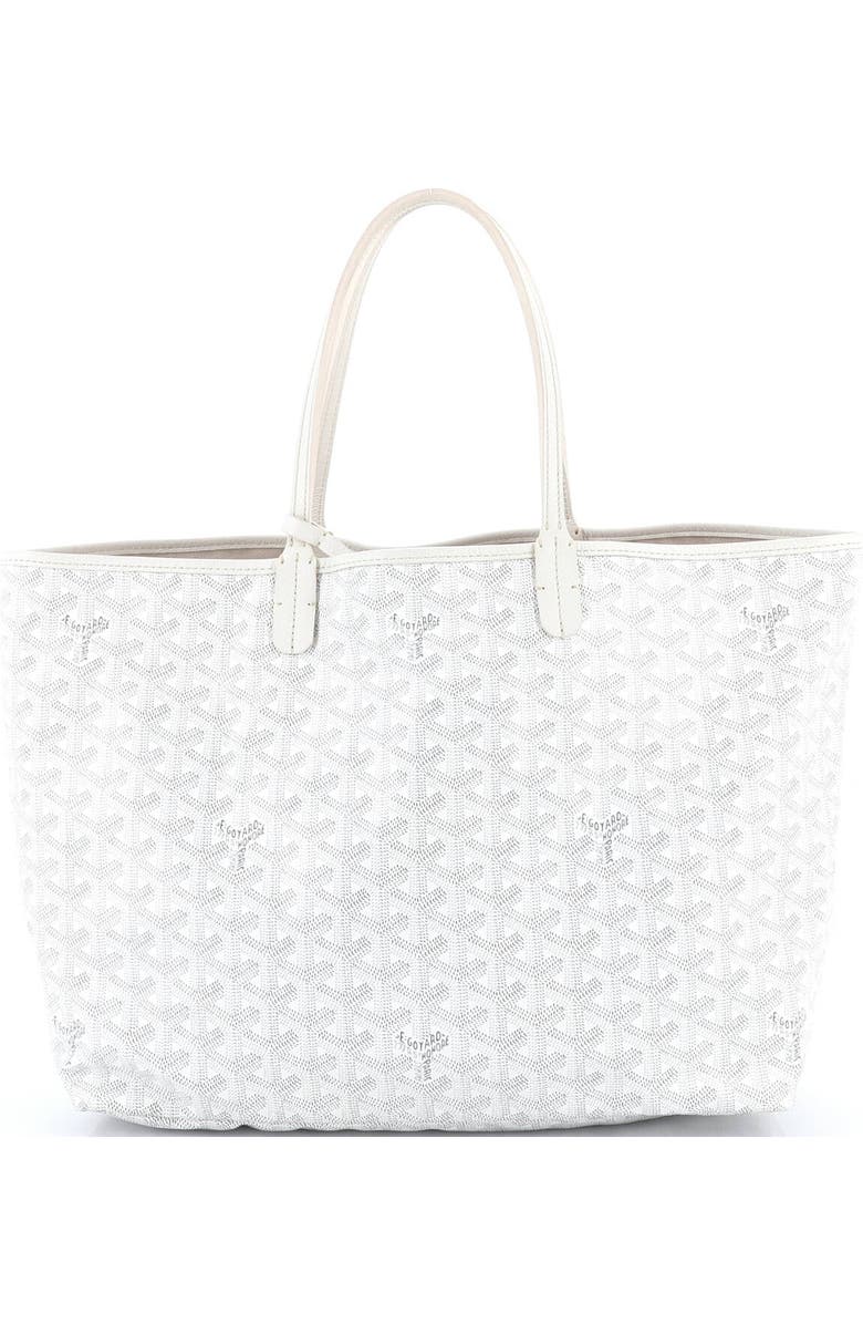 Pre-Owned Goyard Saint Louis Tote Coated Canvas PM, Main, color, White