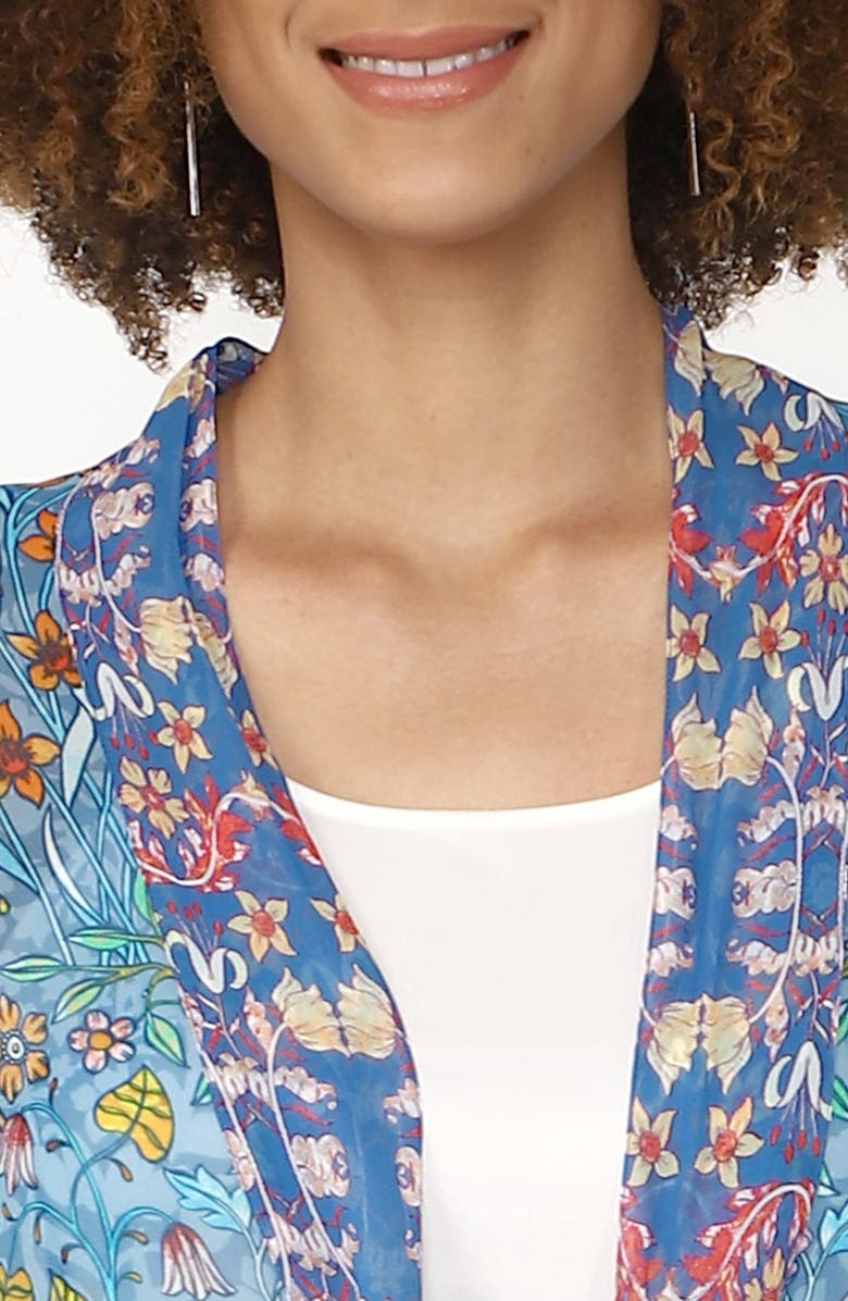 Vismaya Floral Topper, Alternate, color, Blue