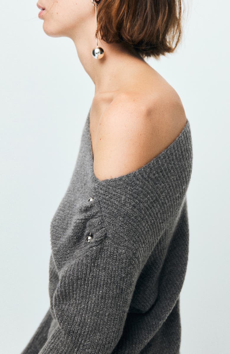 MANGO Asymmetric Hem Sweater, Alternate, color, 