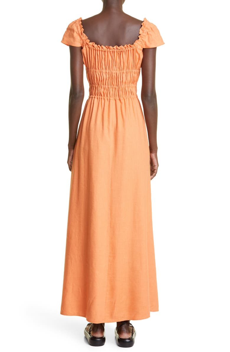 Altuzarra Lily Shirred Off the Shoulder Maxi Dress, Alternate, color, 