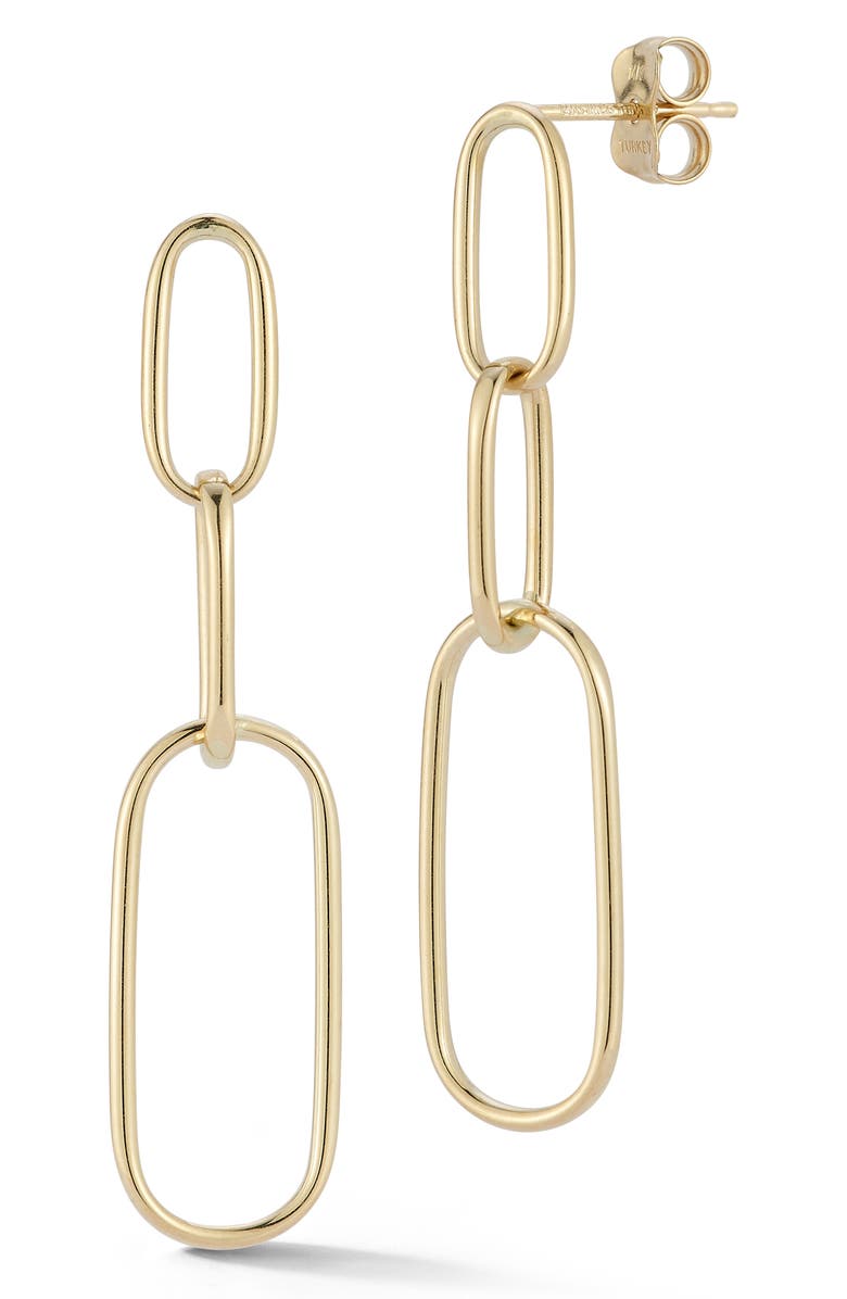 Ember Fine Jewelry Chain Drop Earrings, Main, color, Gold