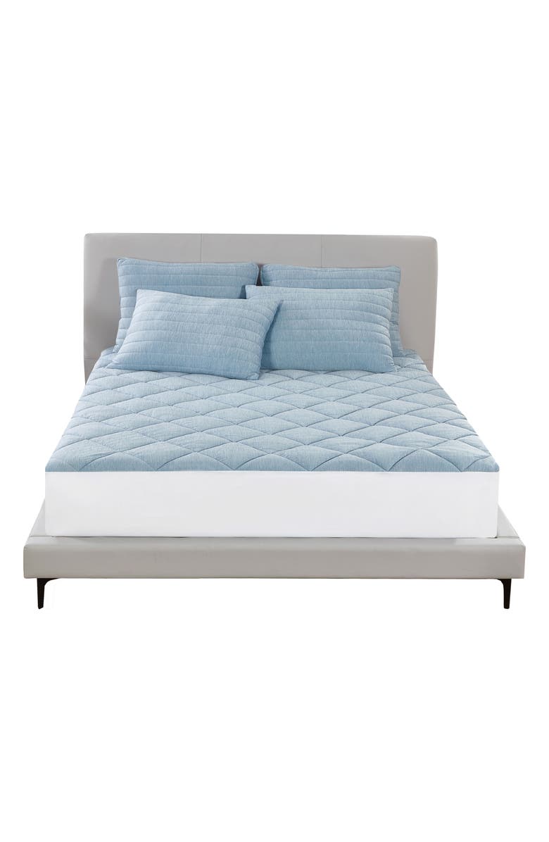 Allied Home Below Zero Cooling Mattress Pad, Main, color, Blue