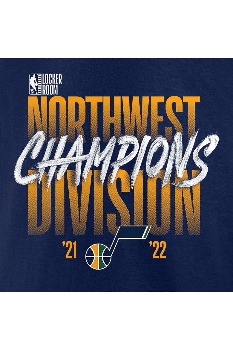 Men's Fanatics Branded Navy Utah Jazz 2022 Northwest Division Champions Locker Room T-Shirt, Alternate, color, Navy