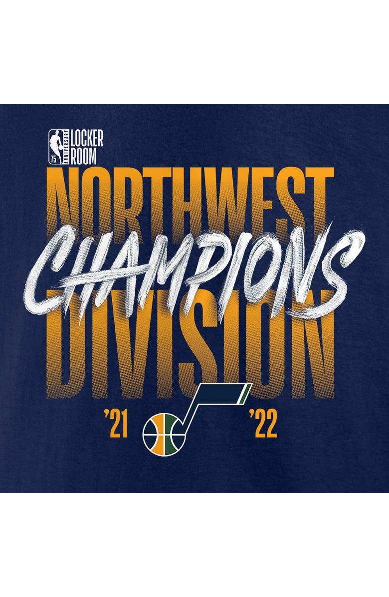 FANATICS Men's Fanatics Branded Navy Utah Jazz 2022 Northwest Division Champions Locker Room T-Shirt, Alternate, color, 