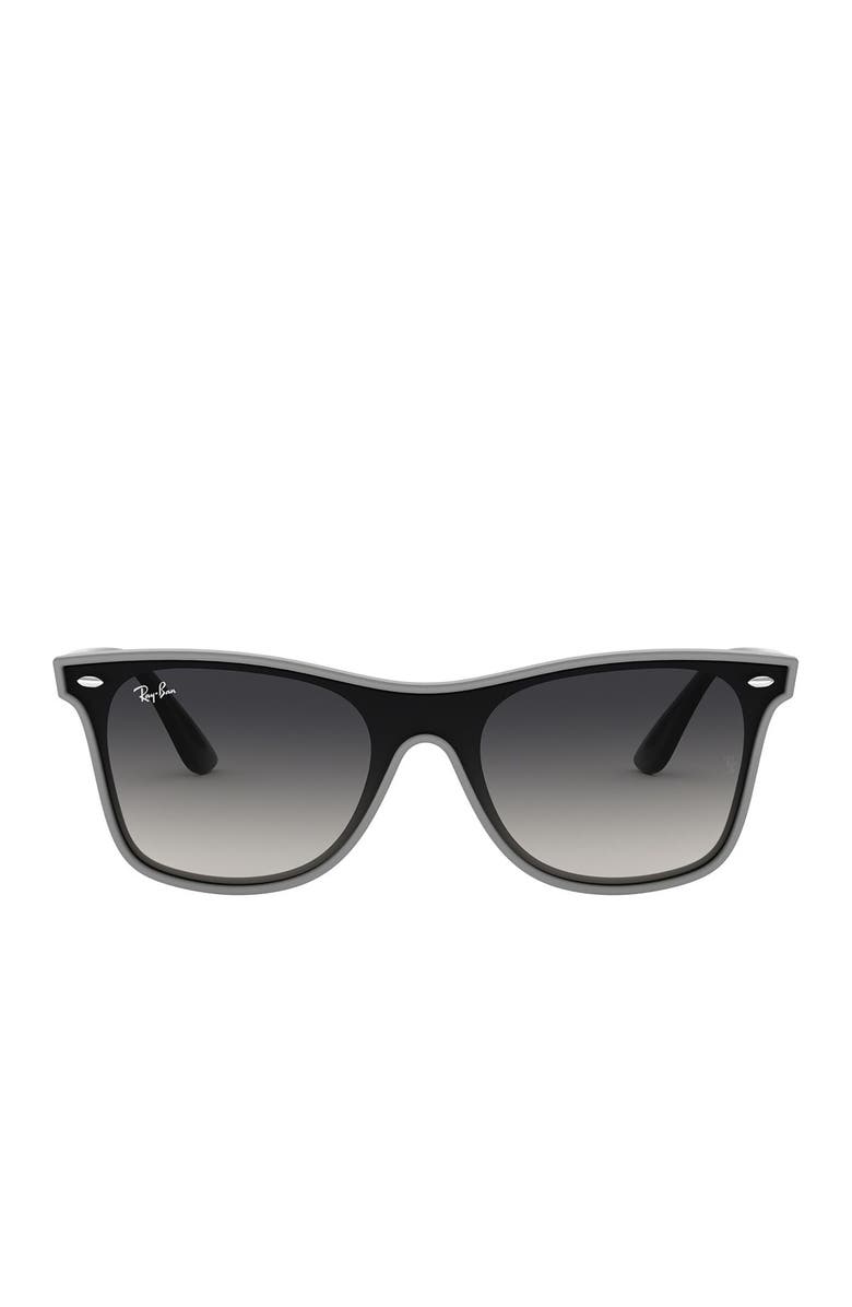 Ray-Ban Blaze 141mm Wayfarer Shield Sunglasses, Alternate, color, 