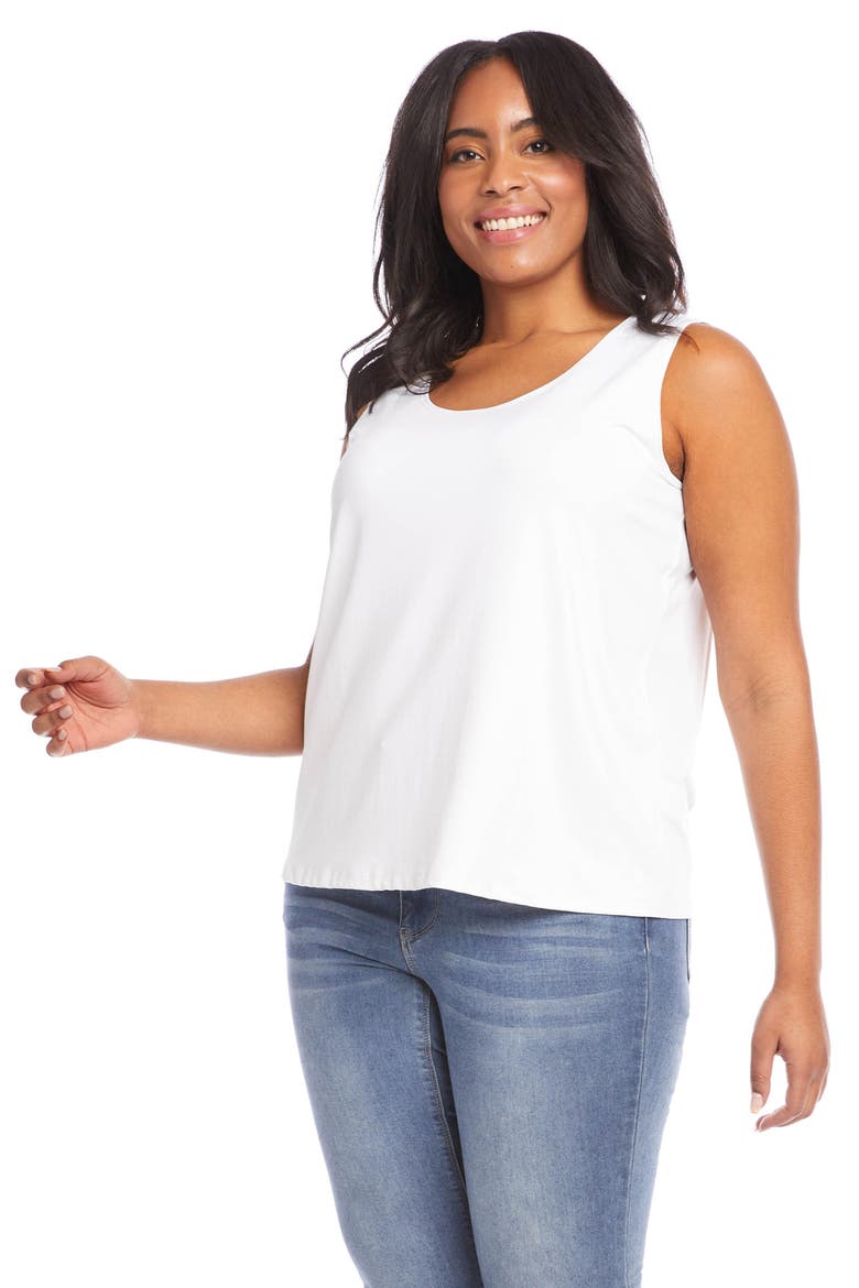 Scoop Neck Tank, Alternate, color, WHITE