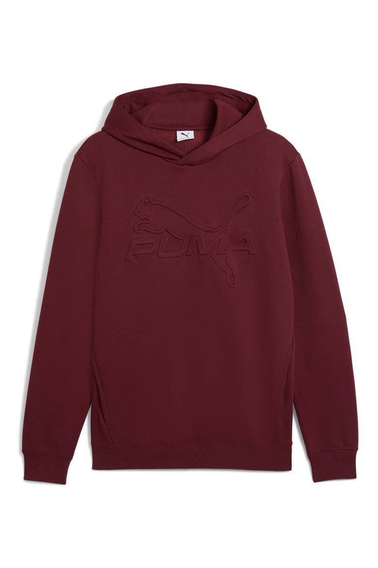 Embossed Hoodie, Main, color, RUBY SHIMMER