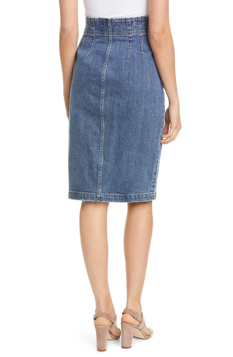 La Vie Rebecca Taylor Denim Skirt, Alternate, color, 